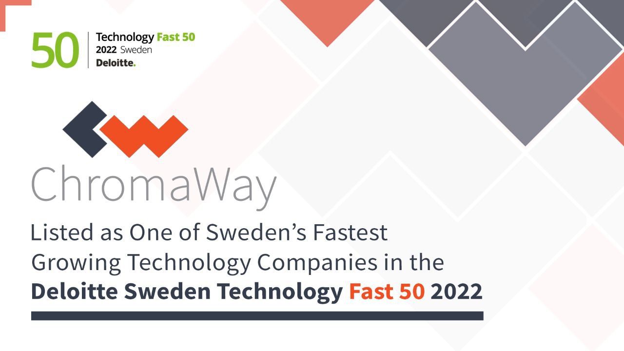 ChromaWay named to Deloitte Sweden’s ‘Technology Fast 50’ for the third year running