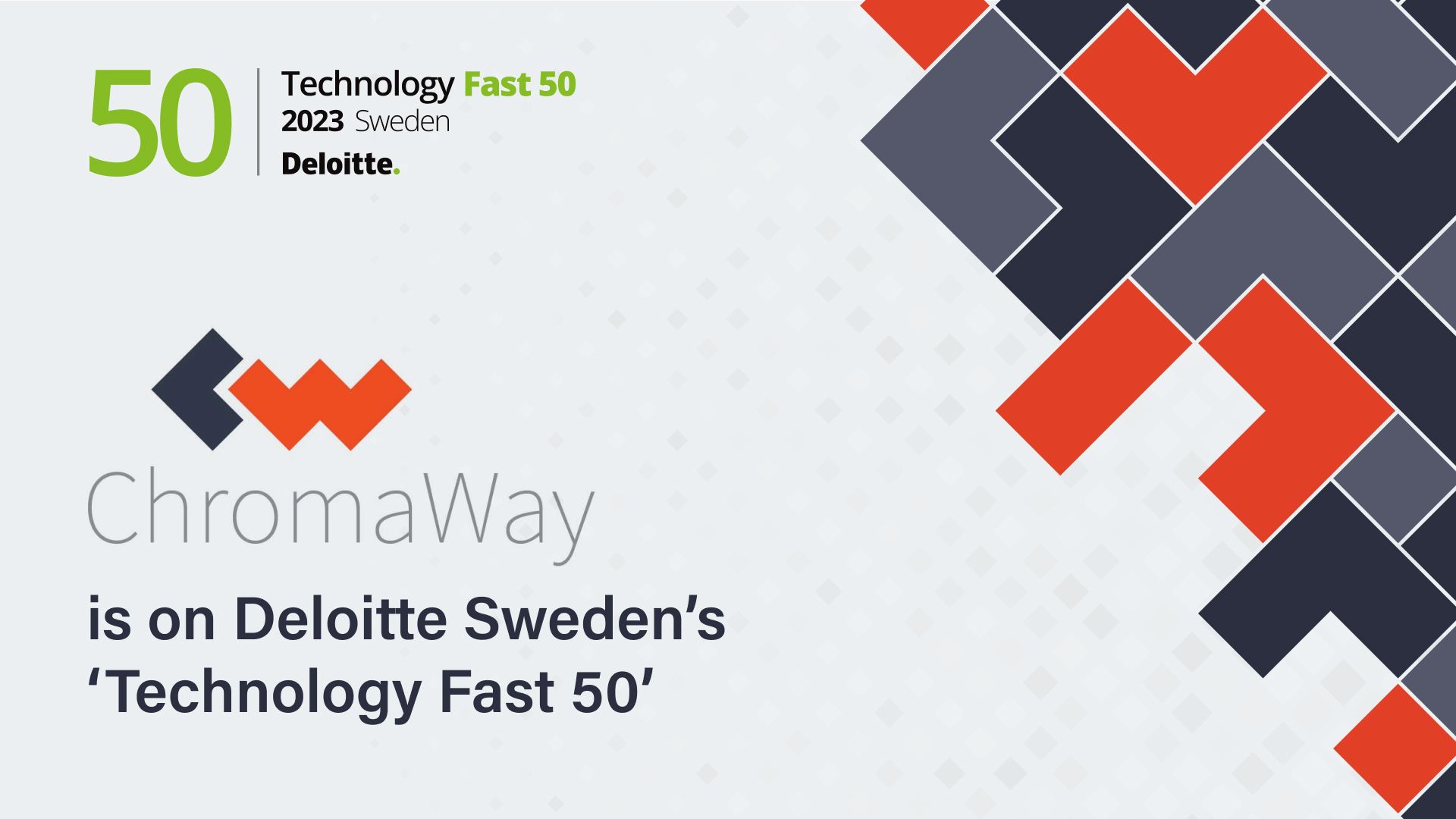 ChromaWay named to Deloitte Sweden’s ‘Technology Fast 50’ for the Fourth Consecutive Year